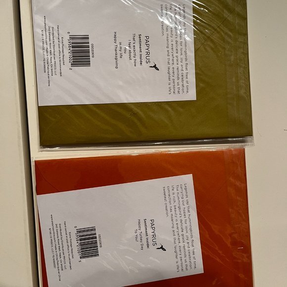 Thanksgiving - Papyrus Thanksgiving Greeting Cards Set of 2 with Elegant Designs - Picture 5 of 6